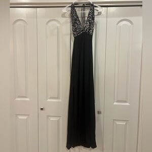 Black & Silver Sequin Maxi Dress Lucy in the Sky